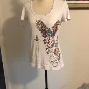 Round neck t shirt with design